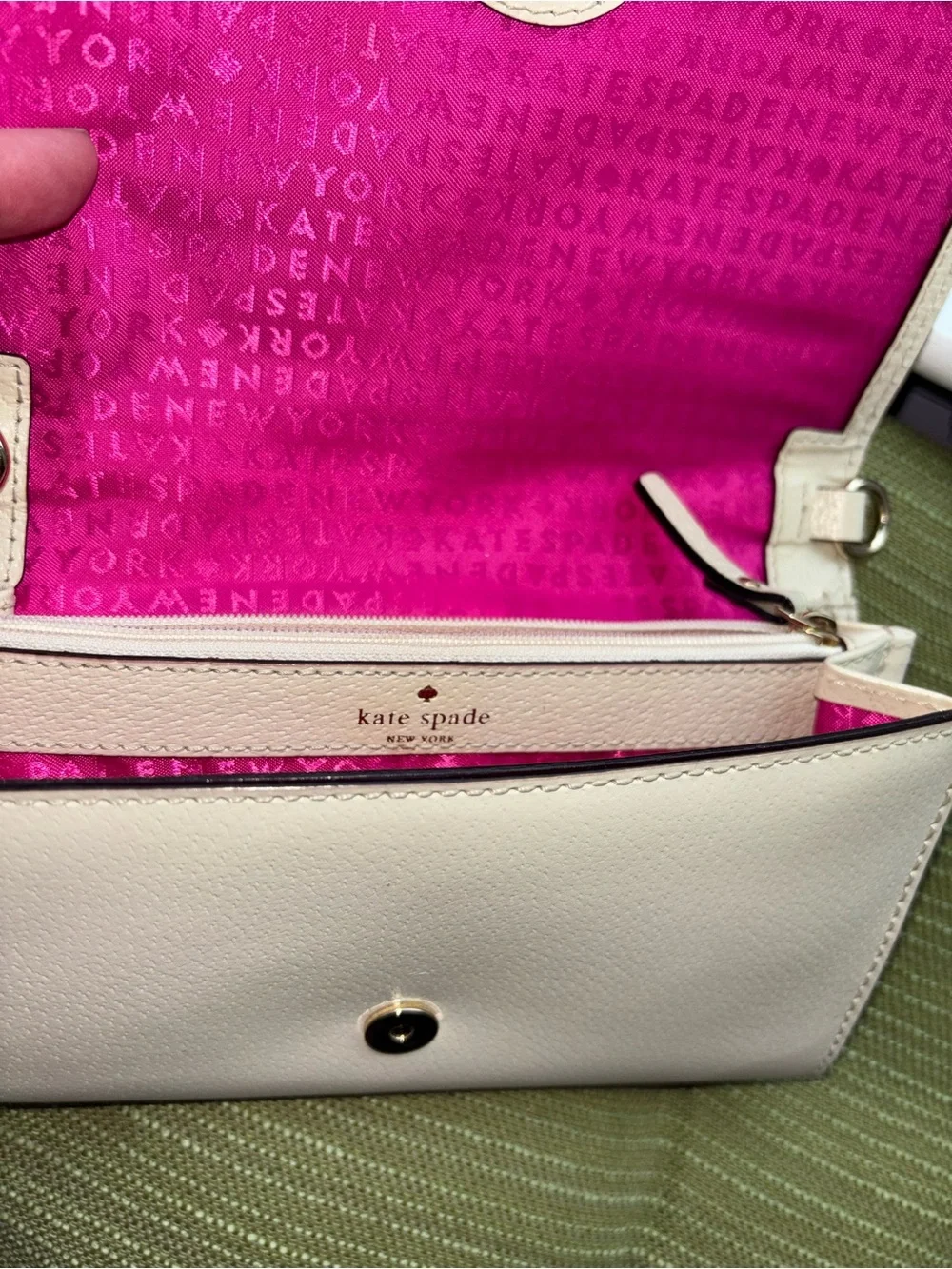 Kate Spade Natalie Wellesley crossbody mini convertible bone white bag 🛑 read